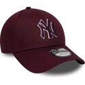 shapka-izvita-chervena-reguliruem-9forty-team-outline-na-new-york-yankees-mlb-ot-new-era