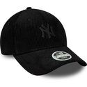 shapka-izvita-cherna-reguliruem-9forty-cord-na-new-york-yankees-mlb-ot-new-era