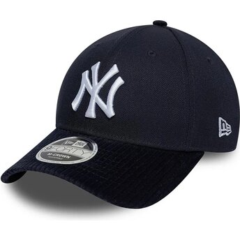 Шапка извита тъмносин снапбек 9FORTY M-Crown Cord Visor на New York Yankees MLB от New Era