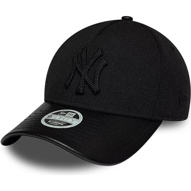 shapka-izvita-cherna-reguliruem-9forty-m-crown-a-frame-fabric-mix-na-new-york-yankees-mlb-ot-new-era