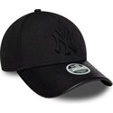 shapka-izvita-cherna-reguliruem-9forty-m-crown-a-frame-fabric-mix-na-new-york-yankees-mlb-ot-new-era