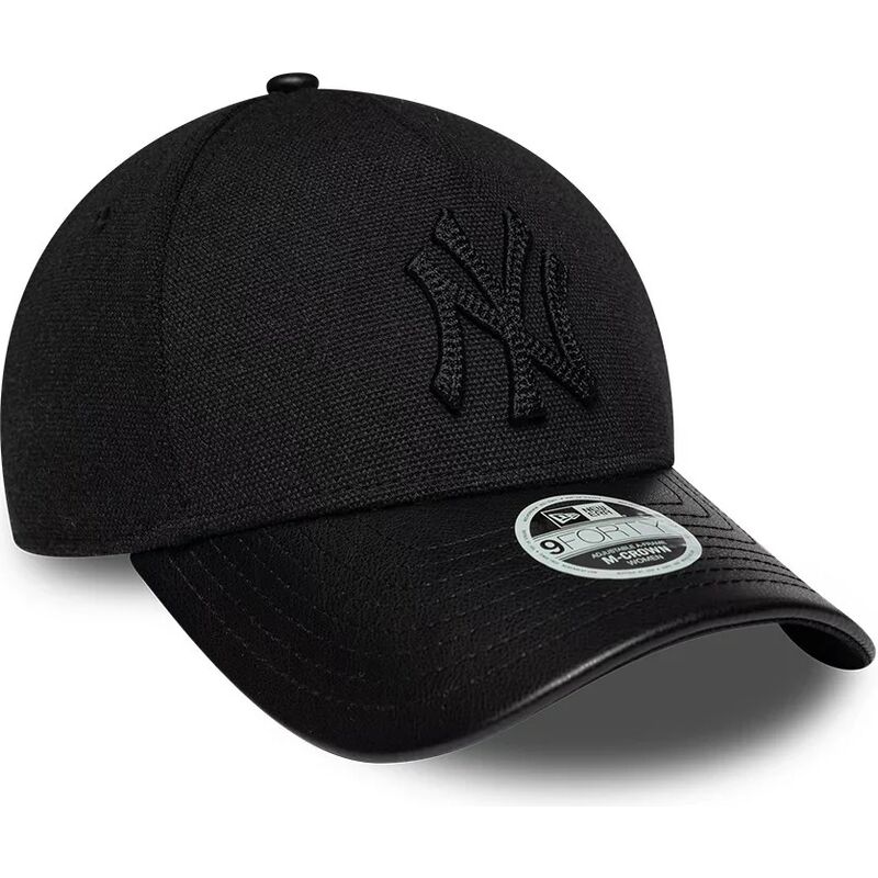 shapka-izvita-cherna-reguliruem-9forty-m-crown-a-frame-fabric-mix-na-new-york-yankees-mlb-ot-new-era