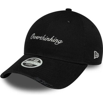 Шапка извита черна регулируем 9TWENTY Slogan Overthinking от New Era
