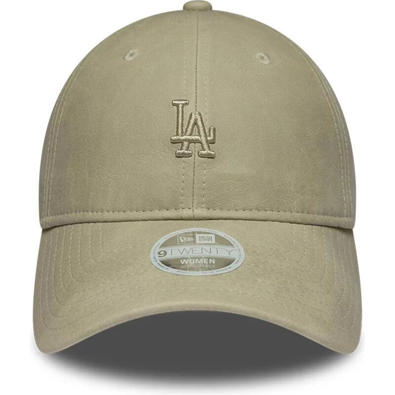shapka-izvita-bezhov-reguliruem-9twenty-washed-pu-na-los-angeles-dodgers-mlb-ot-new-era
