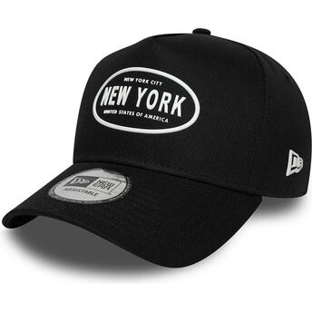 Шапка извита черна снапбек 9FORTY E Frame Rubber на New York от New Era