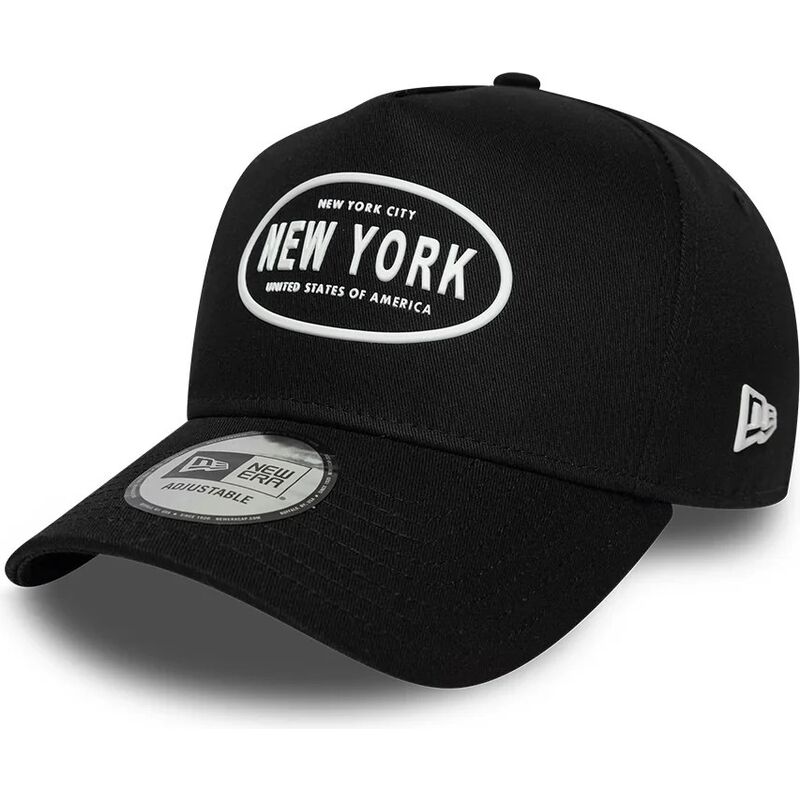 shapka-izvita-cherna-snapbek-9forty-e-frame-rubber-na-new-york-ot-new-era