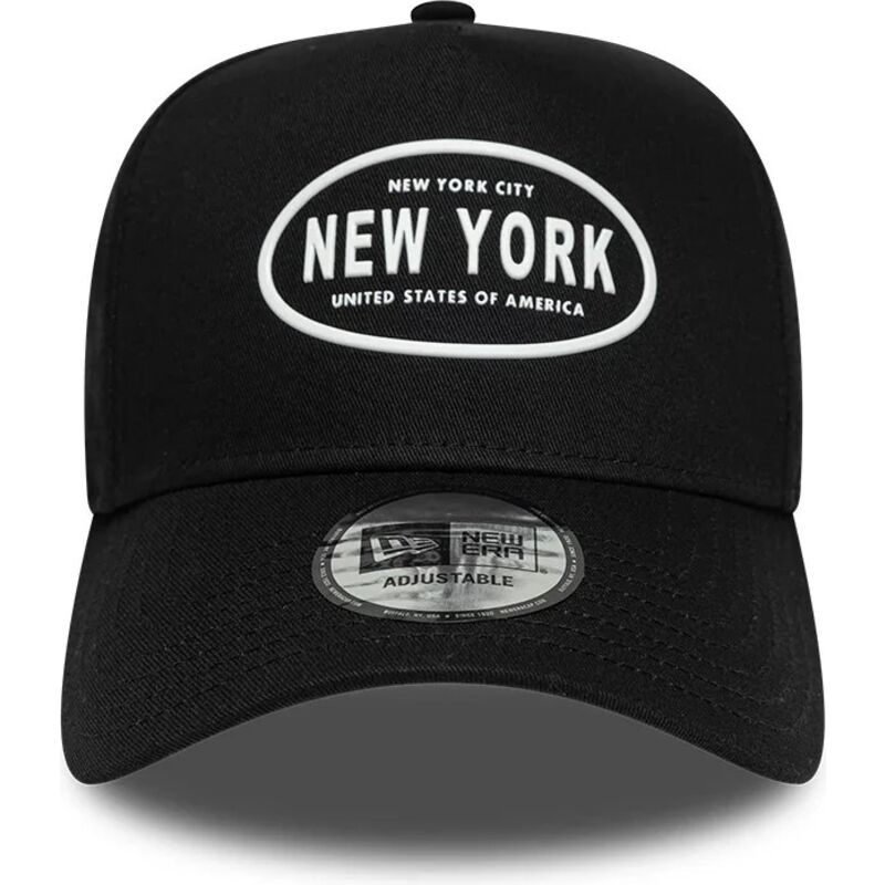 shapka-izvita-cherna-snapbek-9forty-e-frame-rubber-na-new-york-ot-new-era