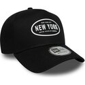 shapka-izvita-cherna-snapbek-9forty-e-frame-rubber-na-new-york-ot-new-era
