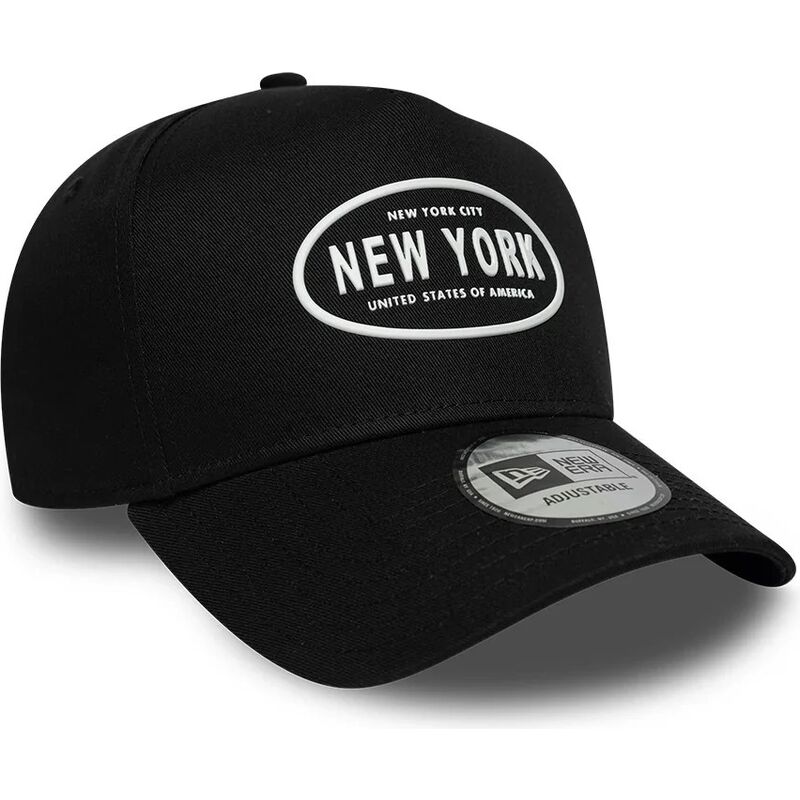 shapka-izvita-cherna-snapbek-9forty-e-frame-rubber-na-new-york-ot-new-era