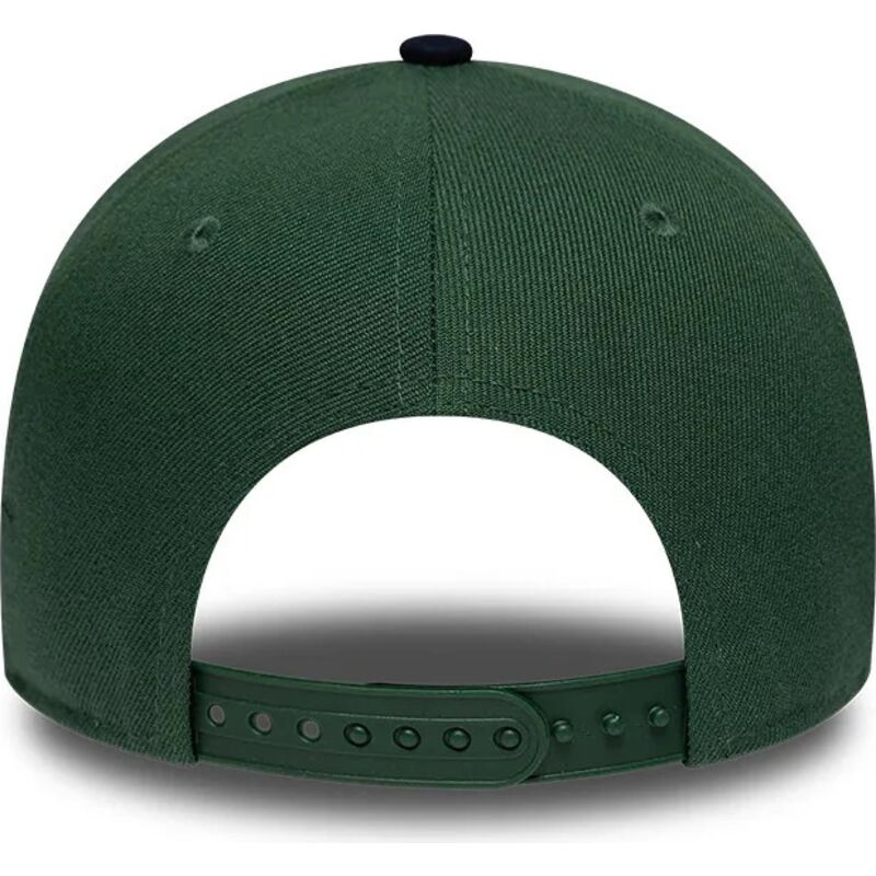 shapka-izvita-zelena-snapbek-9forty-e-frame-suede-visor-na-new-york-yankees-mlb-ot-new-era