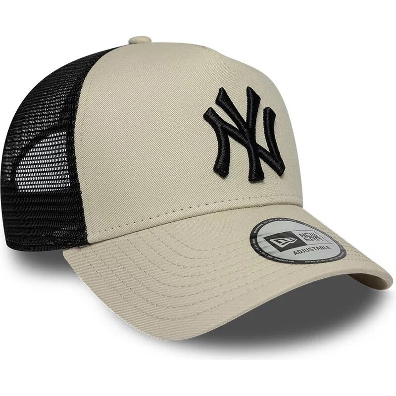 shapka-izvita-traker-bezhov-snapbek-a-frame-league-essential-na-new-york-yankees-mlb-ot-new-era