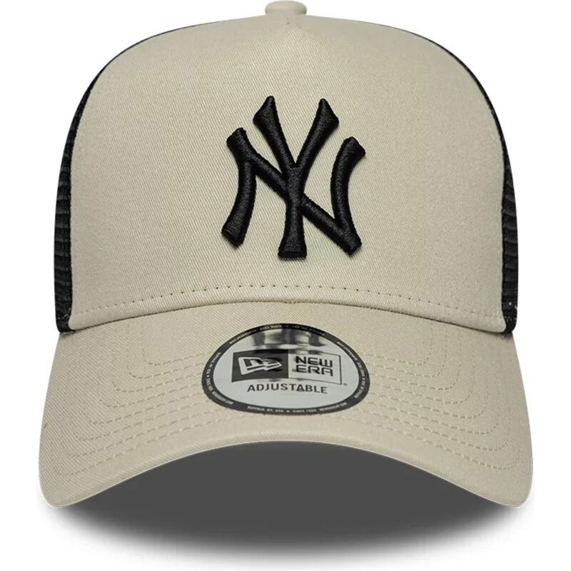 shapka-izvita-traker-bezhov-snapbek-a-frame-league-essential-na-new-york-yankees-mlb-ot-new-era
