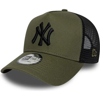 Шапка извита тракер зелена снапбек A Frame League Essential на New York Yankees MLB от New Era
