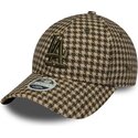 shapka-izvita-zelena-reguliruem-9forty-m-crown-houndstooth-na-los-angeles-dodgers-mlb-ot-new-era