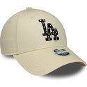 shapka-izvita-bezhov-reguliruem-9forty-infill-na-los-angeles-dodgers-mlb-ot-new-era