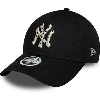 Шапка извита черна регулируем 9FORTY Infill на New York Yankees MLB от New Era