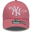 shapka-izvita-roza-reguliruem-za-deca-9forty-space-na-new-york-yankees-mlb-ot-new-era