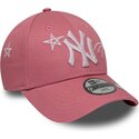 shapka-izvita-roza-reguliruem-za-deca-9forty-space-na-new-york-yankees-mlb-ot-new-era