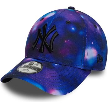 Шапка извита многоцветен снапбек за деца 9FORTY All Over Print Space на New York Yankees MLB от New Era