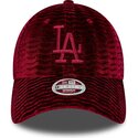 shapka-izvita-chervena-reguliruem-9forty-velour-na-los-angeles-dodgers-mlb-ot-new-era