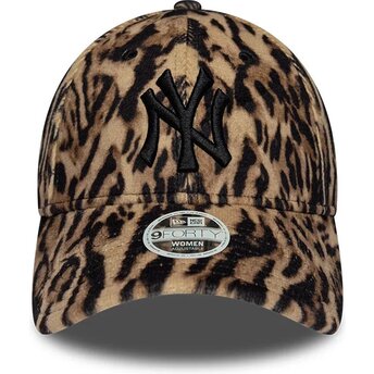 Шапка извита леопард регулируем 9FORTY Ocelot Print на New York Yankees MLB от New Era