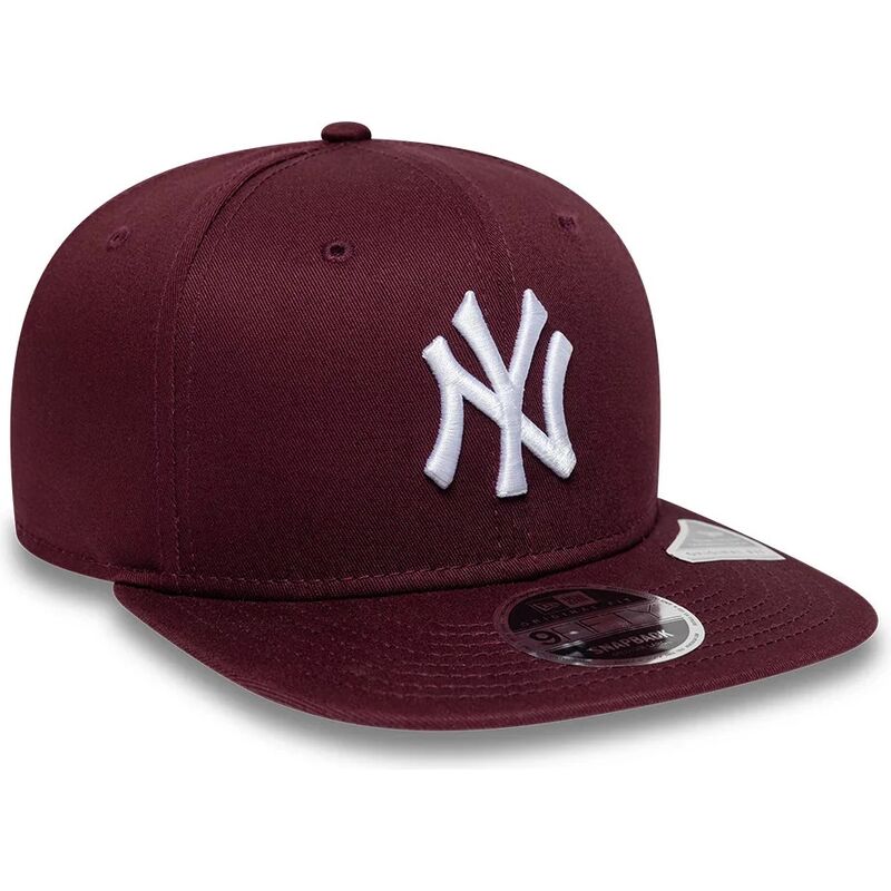 shapka-ploska-chervena-snapbek-9fifty-original-fit-league-essential-na-new-york-yankees-mlb-ot-new-era