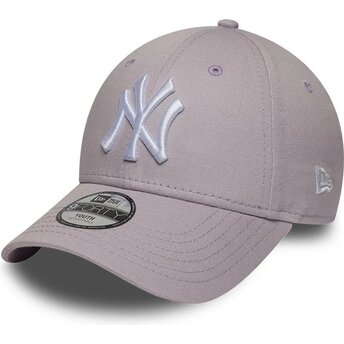 Шапка извита виолетка регулируем за деца 9FORTY League Essential на New York Yankees MLB от New Era