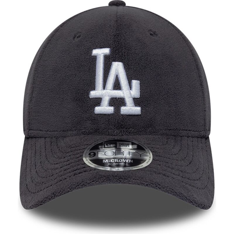 shapka-izvita-siv-snapbek-9forty-m-crown-fleece-na-los-angeles-dodgers-mlb-ot-new-era