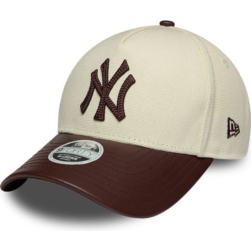 shapka-izvita-bezhov-reguliruem-9forty-m-crown-fabric-mix-na-new-york-yankees-mlb-ot-new-era