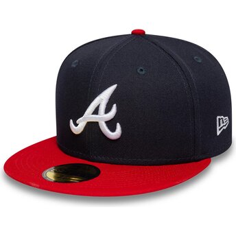 Шапка плоска тъмносин прилепнала 59FIFTY AC Perf на Atlanta Braves MLB от New Era