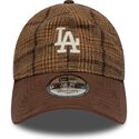 shapka-izvita-kafyav-reguliruem-9twenty-mix-check-na-los-angeles-dodgers-mlb-ot-new-era