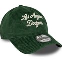 shapka-izvita-zelena-reguliruem-9twenty-a-frame-cord-script-na-los-angeles-dodgers-mlb-ot-new-era