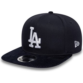 Шапка плоска тъмносин снапбек 9FIFTY Cord Visor на Los Angeles Dodgers MLB от New Era