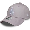 shapka-izvita-violetka-reguliruem-9forty-league-essential-na-los-angeles-dodgers-mlb-ot-new-era