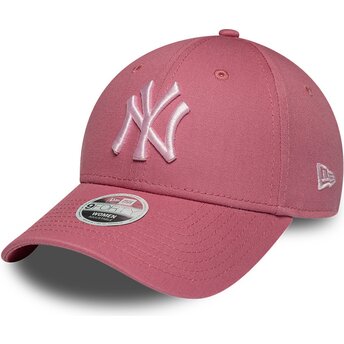 Шапка извита роза регулируем 9FORTY League Essential CAS на New York Yankees MLB от New Era