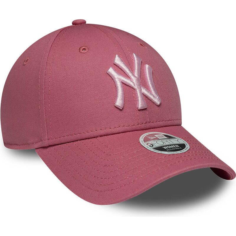 shapka-izvita-roza-reguliruem-9forty-league-essential-cas-na-new-york-yankees-mlb-ot-new-era