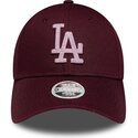 shapka-izvita-chervena-reguliruem-rosa-9forty-metallic-na-los-angeles-dodgers-mlb-ot-new-era