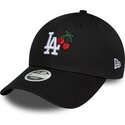 shapka-izvita-cherna-reguliruem-9forty-fruit-icon-cherry-na-los-angeles-dodgers-mlb-ot-new-era