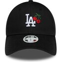 shapka-izvita-cherna-reguliruem-9forty-fruit-icon-cherry-na-los-angeles-dodgers-mlb-ot-new-era