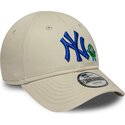 shapka-izvita-bezhov-reguliruem-9forty-monster-icon-na-new-york-yankees-mlb-ot-new-era