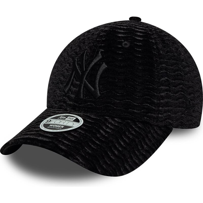 shapka-izvita-cherna-reguliruem-9forty-velour-na-new-york-yankees-mlb-ot-new-era