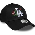 shapka-izvita-cherna-snapbek-9forty-rose-sequin-na-los-angeles-dodgers-mlb-ot-new-era