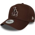 shapka-izvita-kafyav-snapbek-9forty-e-frame-team-outline-na-los-angeles-dodgers-mlb-ot-new-era