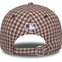 shapka-izvita-chervena-reguliruem-9forty-m-crown-houndstooth-na-new-york-yankees-mlb-ot-new-era