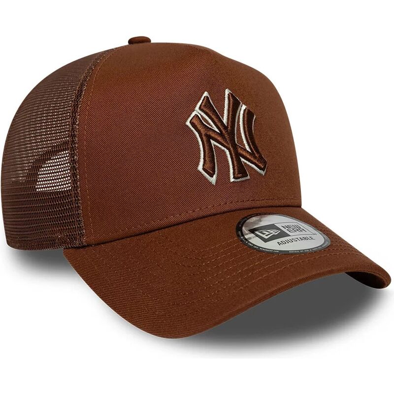 shapka-izvita-traker-kafyav-snapbek-e-frame-outline-na-new-york-yankees-mlb-ot-new-era