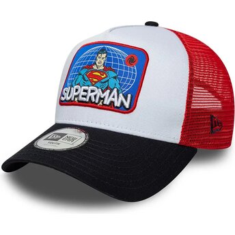 Шапка извита тракер многоцветен снапбек за деца A Frame Patch на Superman DC Comics от New Era