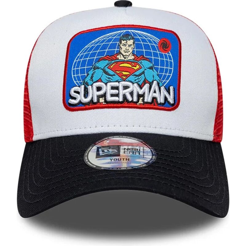 shapka-izvita-traker-mnogocveten-snapbek-za-deca-a-frame-patch-na-superman-dc-comics-ot-new-era