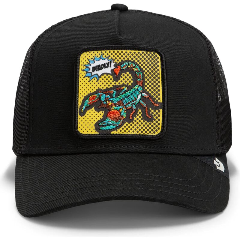 shapka-izvita-traker-cherna-snapbek-deadly-scorpion-pop-art-strikes-back-the-farm-goorin-bros