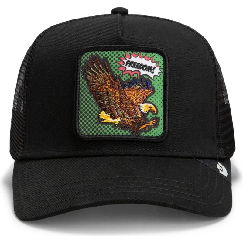 shapka-izvita-traker-cherna-snapbek-freedom-eagle-pop-art-strikes-back-the-farm-goorin-bros