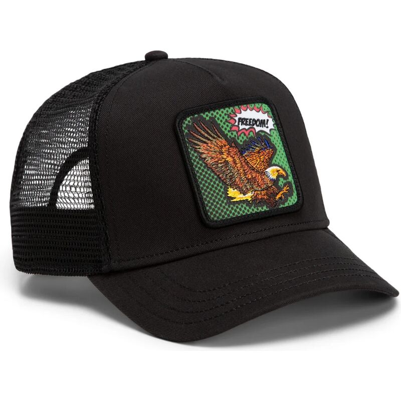 shapka-izvita-traker-cherna-snapbek-freedom-eagle-pop-art-strikes-back-the-farm-goorin-bros